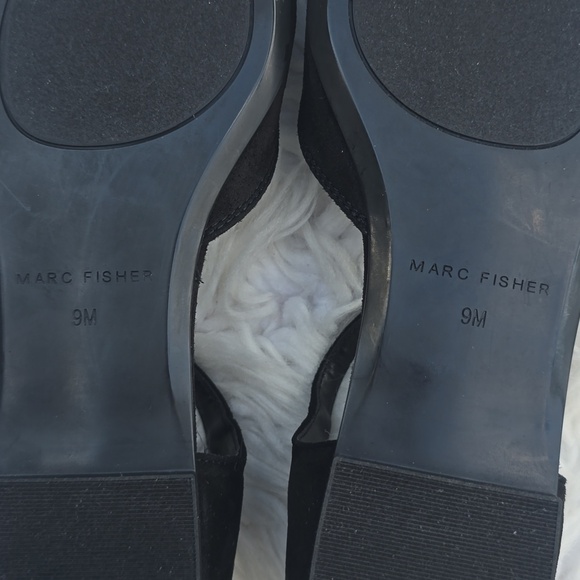 Marc Fisher Elesia2 Black Pointed Toe Ankle Strap Ballet Flats Sz.9 Whimsigoth - Picture 10 of 13